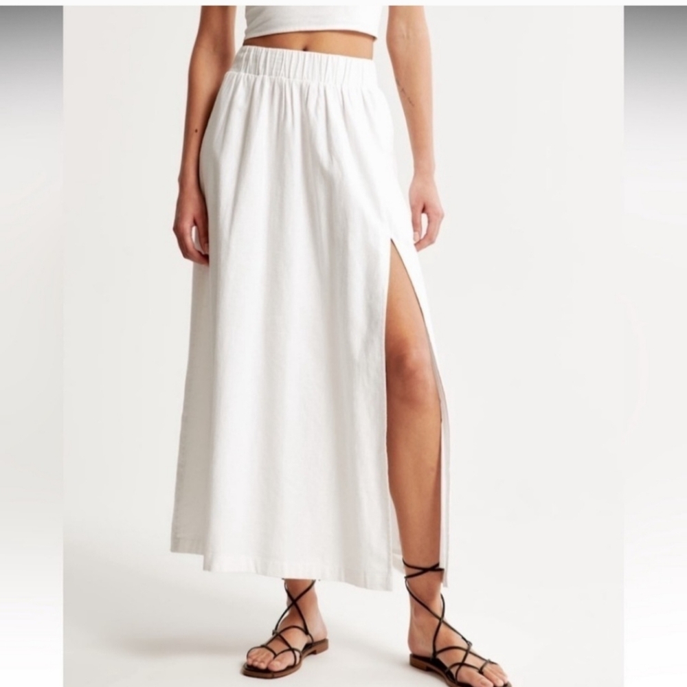 Abercrombie Long Linen Skirt Size Small